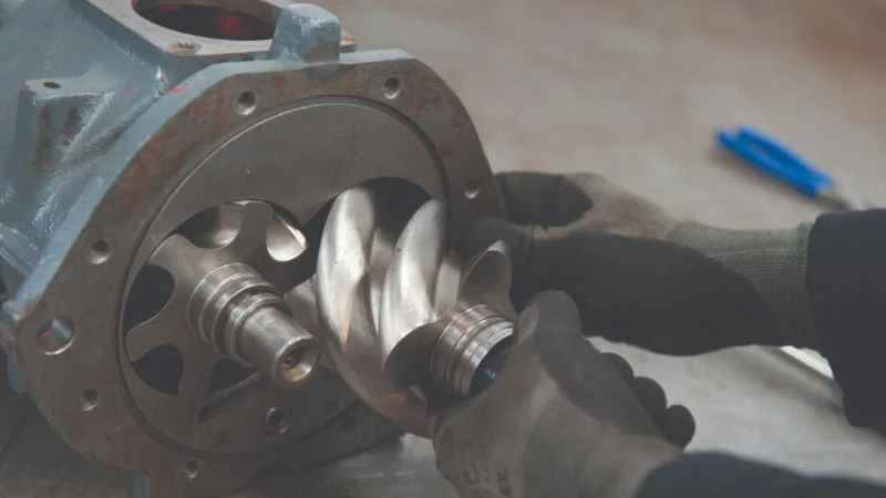 افت فشار در کمپرسور اسکرو